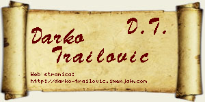 Darko Trailović vizit kartica